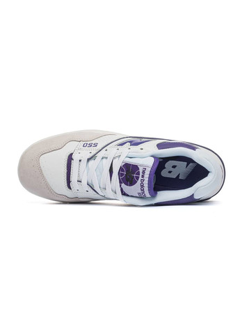 Білі Осінні кросівки чоловічі white purple, вьетнам New Balance 550