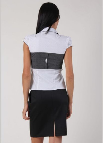 Біла комбінована сорочка в горошок 2 Льва