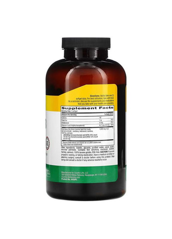 Жирные кислоты Omega-3 1000 mg Natural, 300 капсул Country Life (324421156)