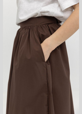 Коричневая юбка макси из хлопка Twice
