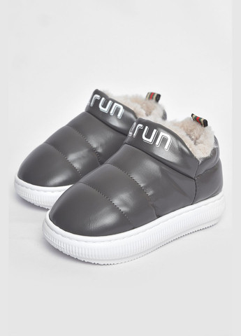 Капці дитячі чорного кольору на хутрі Let's Shop (303189309)