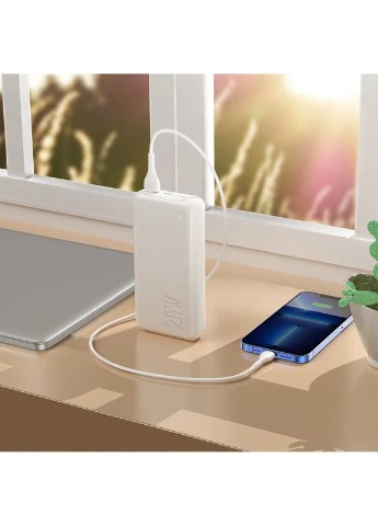 Внешний аккумулятор PD20W+QC3.0 power bank(20000mAh) White (6931474761040) Hoco J87A Tacker (361348014)