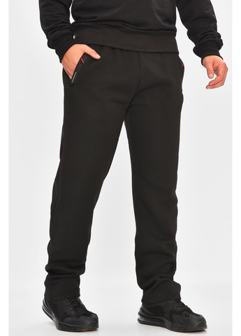 Спортивні штани чоловічі на флісі чорного кольору Let's Shop (362893956)