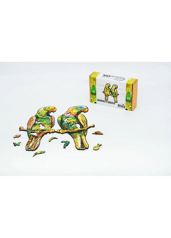 Фігурний дерев'яний пазл A4 Хвилясті папуги PuzA4-01212, 82 деталі Toysi (372495948)