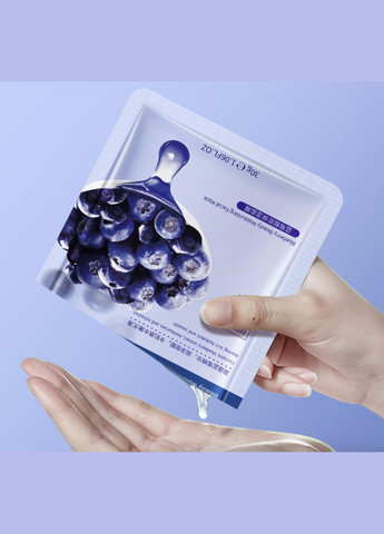 Маска для обличчя з чорницею Blueberry Beauty Moisturizing Facial Mask 2 шт х 30 г Hchana (335057197)