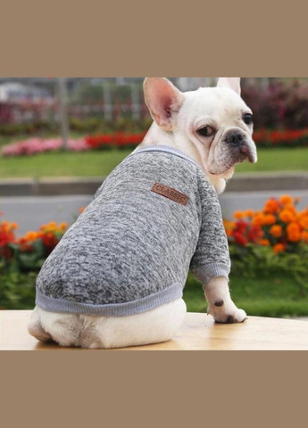 Кофта для собак та котів Grey ряба сіра A: 30 см B: 37 см C: 24 см 7076 Ecotoys (276530734)