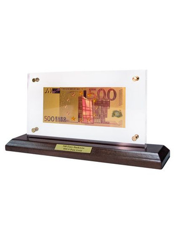 Банкнота на деревянной подставке Банкнота 500 EUR (евро) Евросоюз 28х14 см 160075 сувенир No Brand (346530699)