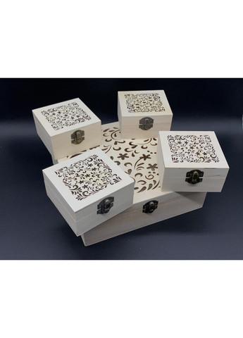 Шкатулка ПРОРЕЗ для декупажа с замком, занавесами. 5 шт/комплект. 23х23х7см HM furnitura (365248728)