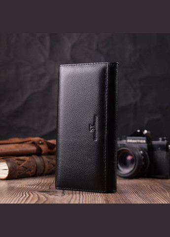 Женский кошелек из натуральной кожи с монетницей 22523 Черный st leather (306881682)