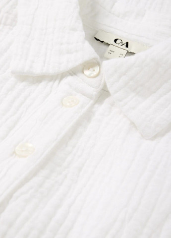 Белая рубашка однотонная C&A
