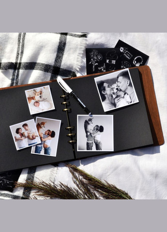 Крафтбук "ПАРА" 23x23 із темною обкладинкою та бежевими сторінками Your Magnets (336954844)