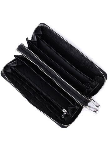 Стильный клатч с тиснением под рептилию на два отделения с ремнем черный (sku_22693) No Brand (328218820)