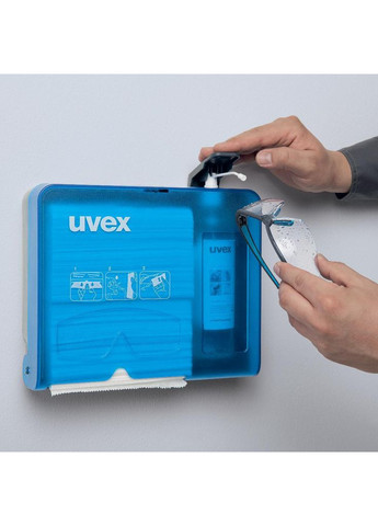 Настінний комплект станція для очищення окулярів (9970005) Uvex (361949525)
