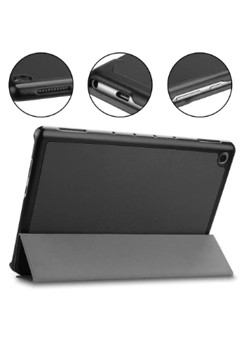 Чохол Premium для HUAWEI M5 Lite 10.1" із захисною плівкою і серветкою Black, еко-шкіра, з підставкою Airon (395605071)