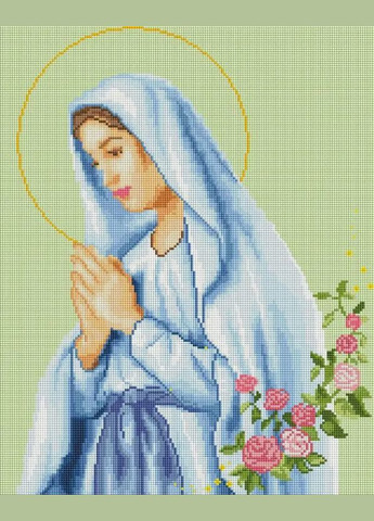 Алмазна мозаїка Ікона Молитва Божої Матері 40х50 см SP044 ColorArt (285719822)