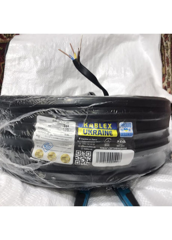 Кабель силовой моножил ВВГ нг 3х4 Одесса Каблекс (кратно 5м) ПОВНОМЕРНЫЙ Каблекс Україна (362603923)
