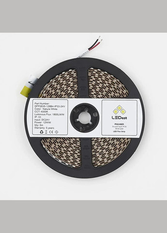Ціна за 1 м! Світлодіодна стрічка Premier 12w 4000k (128шт/м IP33 24V 1800lm SMD 2835 60 міс. гарантії) LEDest (362602618)