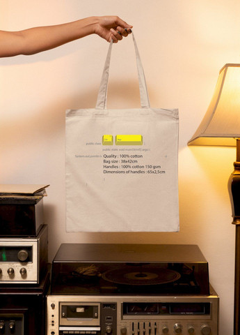 Еко-сумка шопер Ctrl+ натуральний "Ps I Love U" Ctrl+ (303772989)