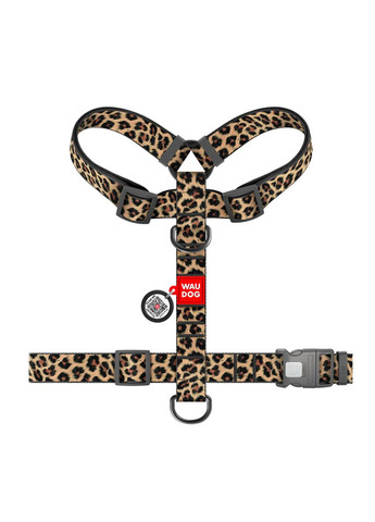 Шлей для собак анатомический H-образный Nylon с QR-паспортом, XL, Ш 35 мм, А 55-95 см, В 70-110 см WAUDOG (322641987)