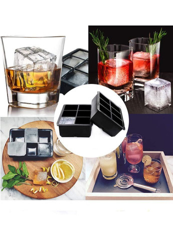 Набір форм для льоду силіконових ICof Куб та Куля 6 комірок Лоток для кубиків фігурного льоду (R051350-51355) No Brand (349844390)