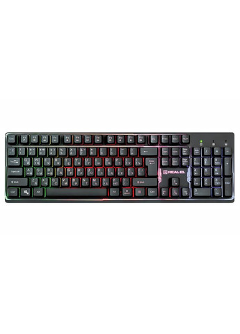 Клавіатура 7011 Comfort Backlit Black Real-El (280941138)