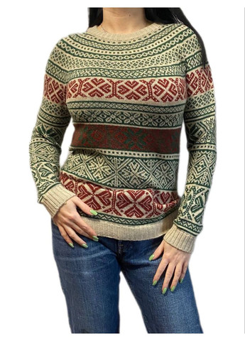 Комбінований демісезонний вовняний светр Wool & Cashmere