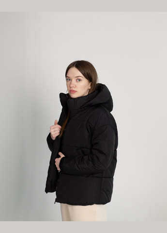 Чорна куртка чорна пуховик жіноча стьобана оверсайз весняна зимова nadiupishou