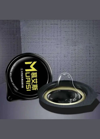 Набір ультратонких презервативів 0,02 мм з додатковим мастилом, Black, 12 шт. No Brand (293246248)