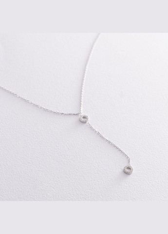 Кольє Кружечки в білому золоті (фіаніти) кол01825 40 Oniks (264024268)