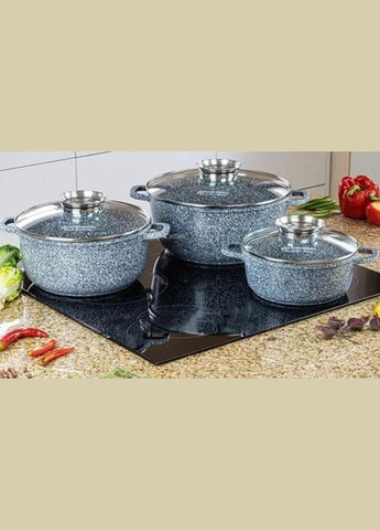 Набор казанов UN-5511 антипригарным гранитным покрытием 3 шт (1756375376) Unique (333828183)