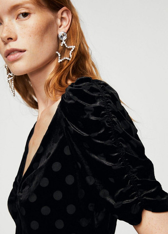 Чорна блуза Mango