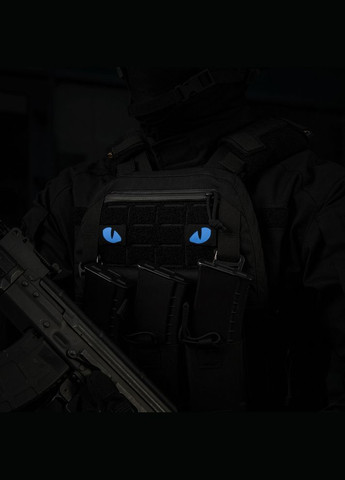 Нашивка Tiger Eyes Laser Cut (пара) Black/Blue/GID M-TAC (315047698)