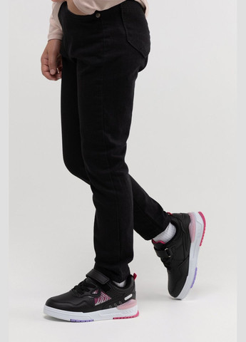 Черные демисезонные джинсы для девочки 59302 98 см черный (2000989936510d) shop (2000989936510) Pitiki