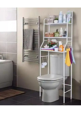 Полка-стеллаж над унитазом из нержавеющей стали Toilet Rack R30895 White No Brand (350349282)
