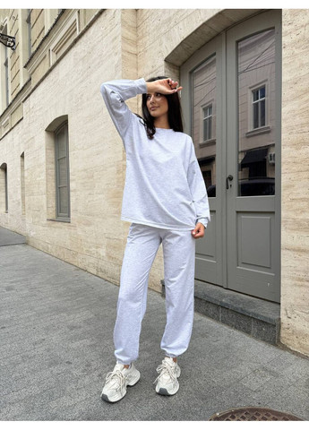 Жіночий спортивний костюм світшот оверсайз та штани-джогери MonCher (348432436)