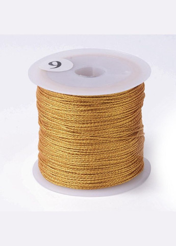 Шнур Плетена люриксова нитка металізована Золотиста 0.6 мм 33 метрів Finding (330777238)