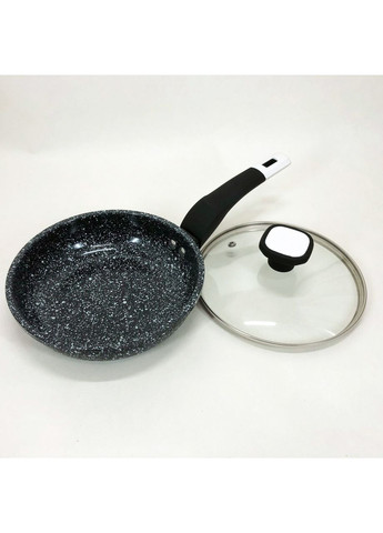 Сковорода UN-5112 18 см с крышкой и гранитным антипригарным покрытием Unique (365813079)