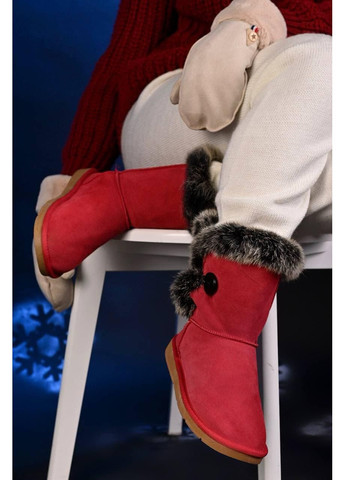 Угги женские зимние красные No Brand Уггі жіночі зимові (361668631)