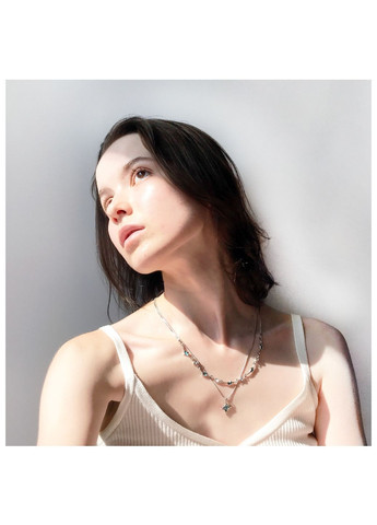 Набор двух цепочек fairycore стиль парные с бирюзовыми звездами изящные подвески причудливые y2k колье эльфийская сказочные No Brand (362575040)