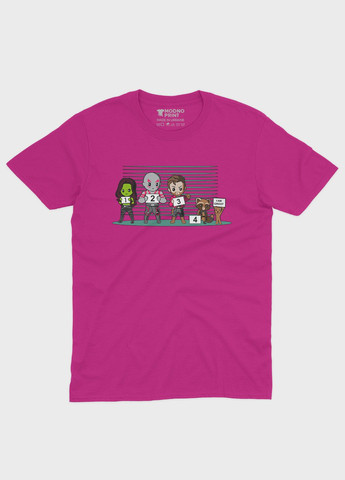 Рожева демісезонна футболка для дівчинки з принтом супергероїв - вартові галактики (ts001-1-fuxj-006-017-009-g) Modno
