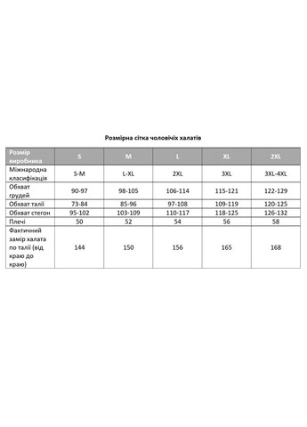 Чоловічий вафельний халат, розмір S Vishnya (328389338)