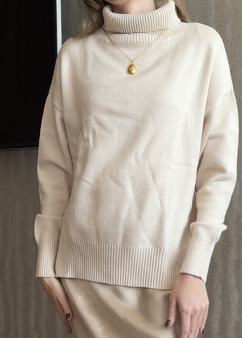 Бежевий зимовий жіночий светр айворі jinjiaxian розмір м бежевий пуловер No Brand