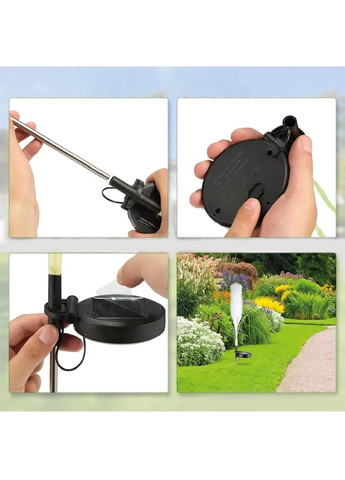 Комплект садових вуличних LED світильників очерету на сонячній батареї з теплим білим світлом 70 см 2 штуки (480692-Prob) Unbranded (340711360)