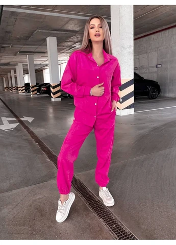 Жіночий прогулянковий костюм з мікровельвету Fashion (381927099)