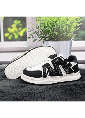 Чорно-білі осінні кросівки дитячі для дівчинки BBT