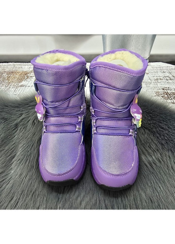 Чоботи дутики дитячі зимові для дівчинки фіолетові Paliament (369377436)