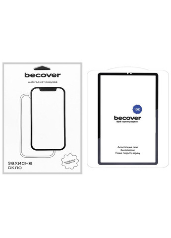 Защитное стекло 10D для планшета Samsung Galaxy Tab A9 8.7" (SMX115) - Black BeCover (280931874)
