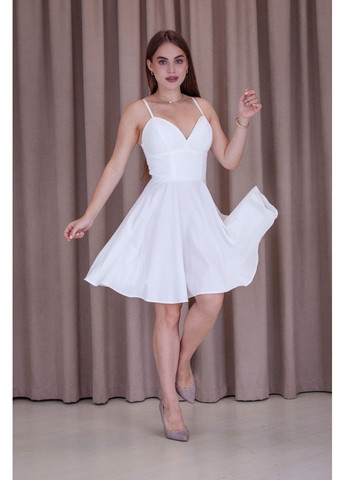 Молочное коктейльное платье а-силуэт FashionYouWant однотонное