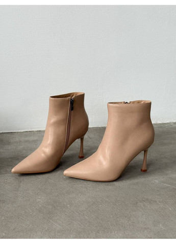 Бежевые демисезонная элегантные женские ботильоны No Brand