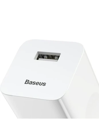 Мережевий зарядний пристрій Charging Quick Charger 1USB/2A білий CCALL-BX02 Baseus (389207304)